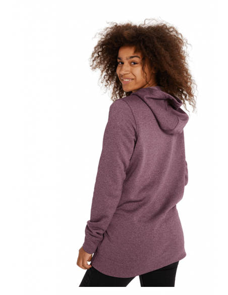 Burton W Oak Long Pullover Hoodie Dusk Purple Heather