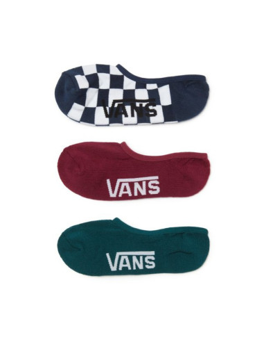 Vans Classic Super No-Show (3Pk) Red/White Check