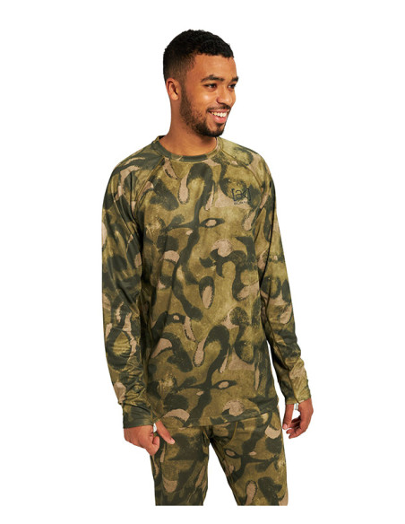 Burton Ak Helium Power Grid Base Layer Crew Victor Camo