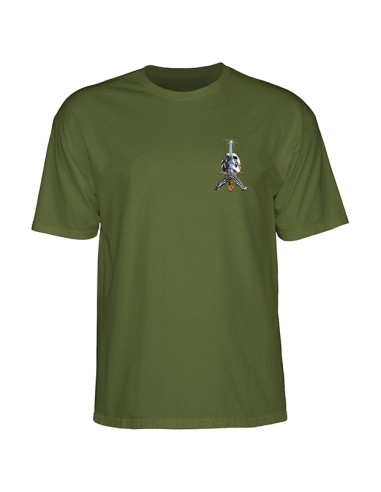 Powell Peralta Tee Skull & Sword Military Green