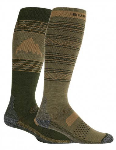 Burton Performance Lightweight Socks 2-Pack Martini Olive