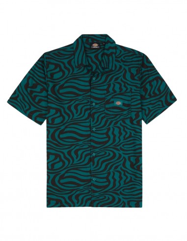 Dickies Clackamas Zebra Deep Lake Shirt