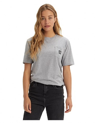 Burton W Colfax Ss Gray Heather - Camiseta