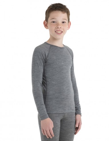 Icebreaker Kids 200 Oasis LS Gritstone - Termica