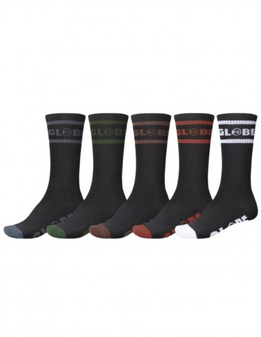 Tilt Hi Crew Sock 5PK BLK/AS - Calcetines