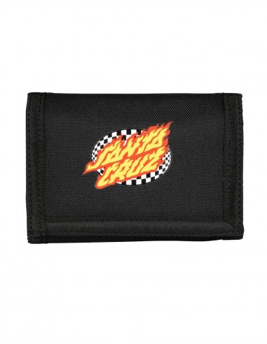 Santa Cruz Oval Check Flame Wallet Black - cartera