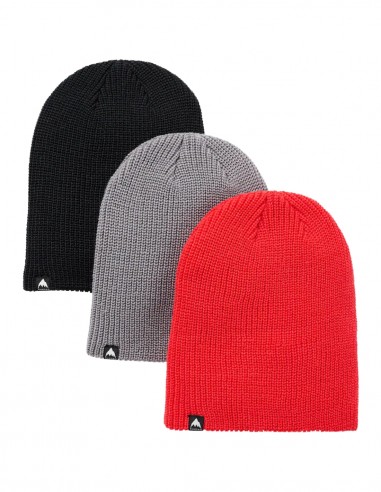 Burton KID Recycled DND Beanie 3 Pack Black/Shark/Red